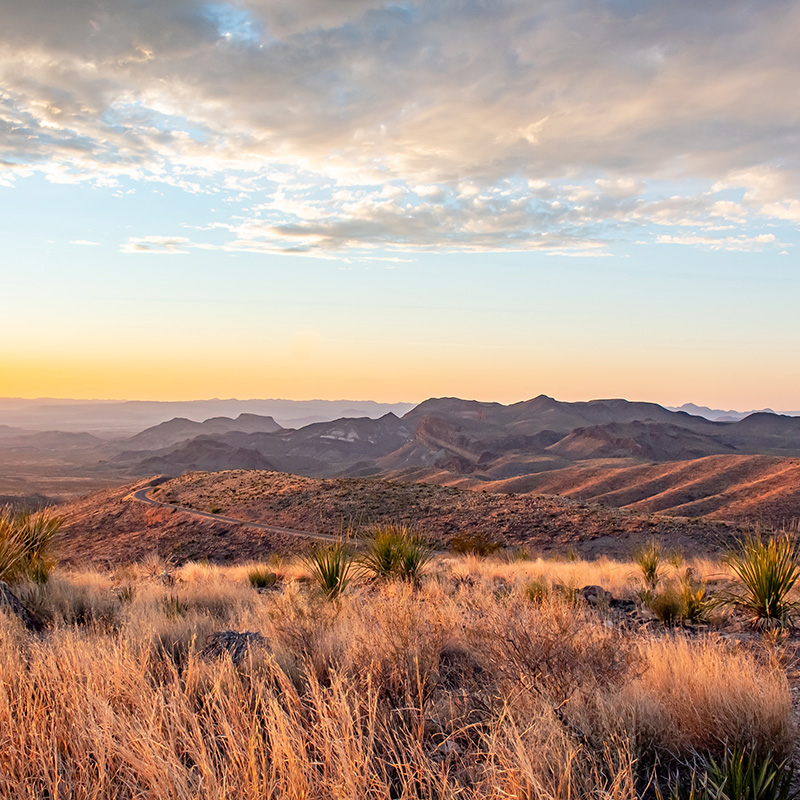 A stunning view of a desert
