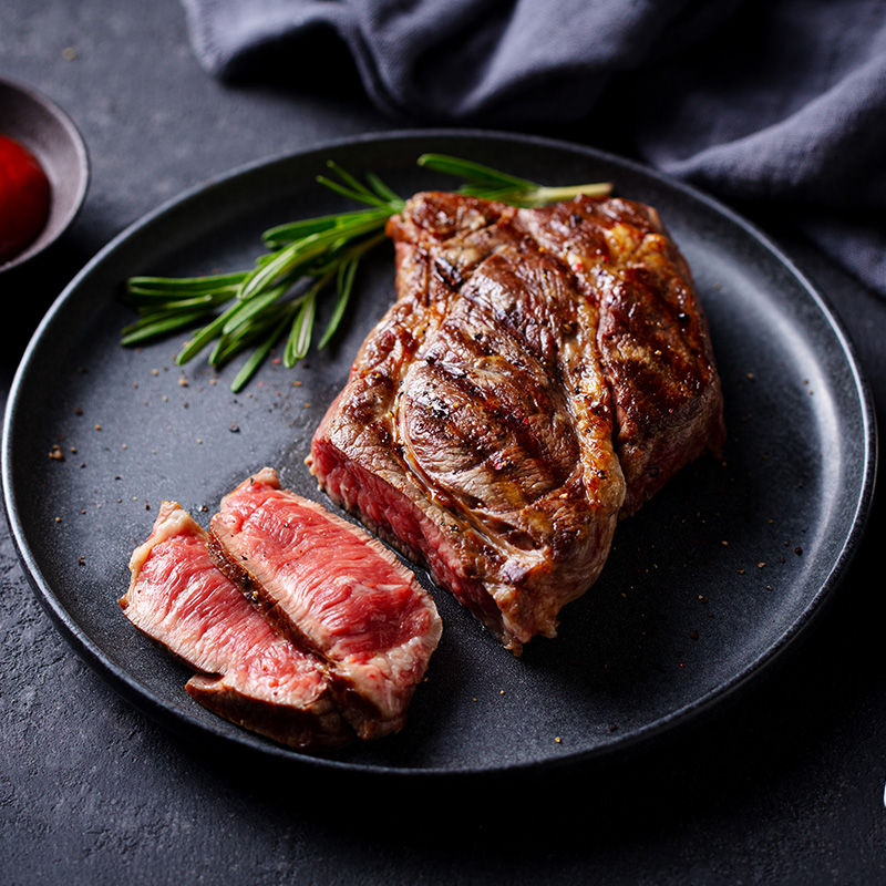A serloin steak at a 5-star diner.
